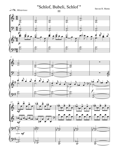 Piano Trio 'Thoughts on Lancaster' 3rd movement 'Schlof, Bubeli Schlof'