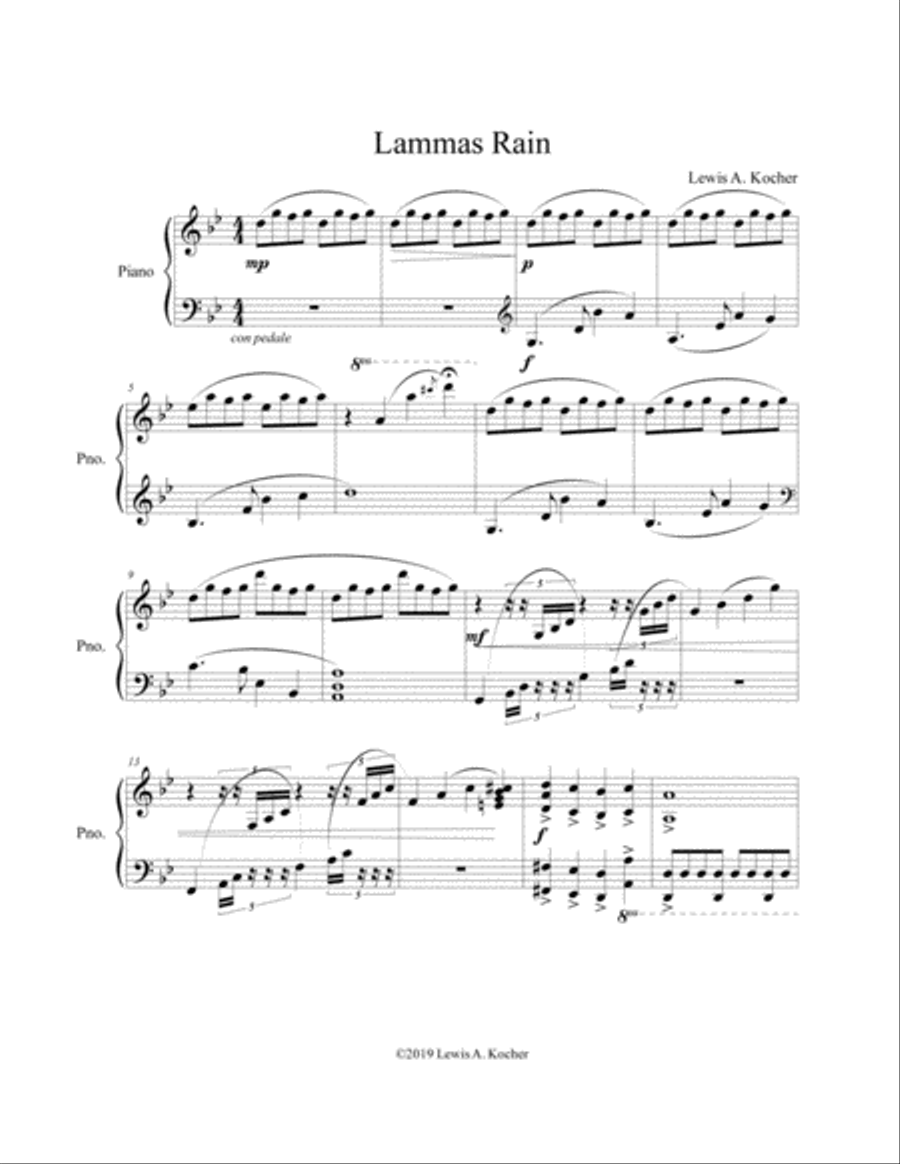 Lammas Rain Piano Solo scores gallery preview page 2