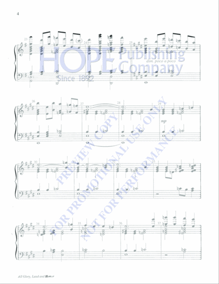 All Glory, Laud and Honor 5-Octaves scores gallery preview page 4