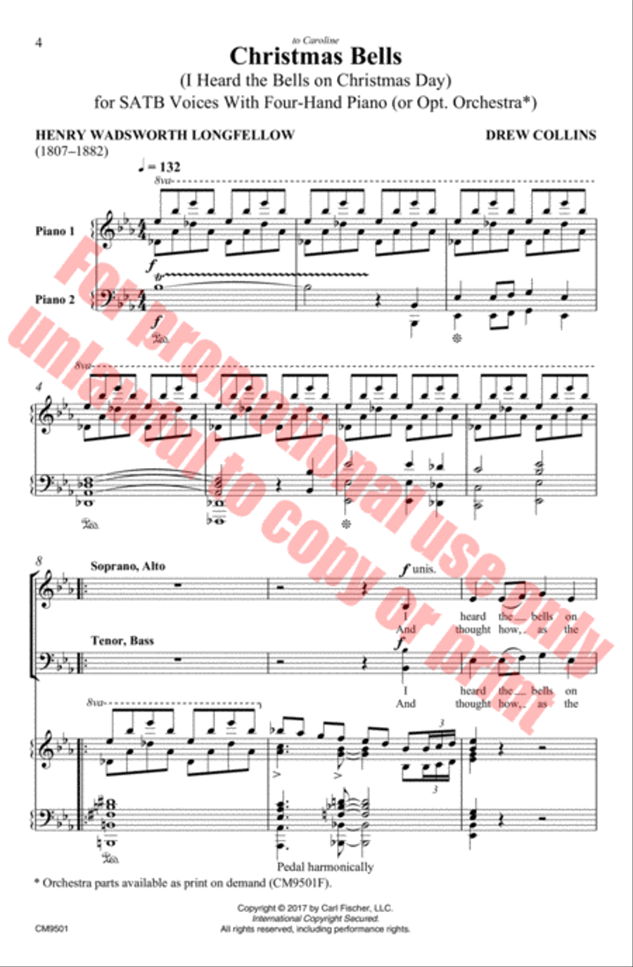 Christmas Bells 4-Part scores gallery preview page 5