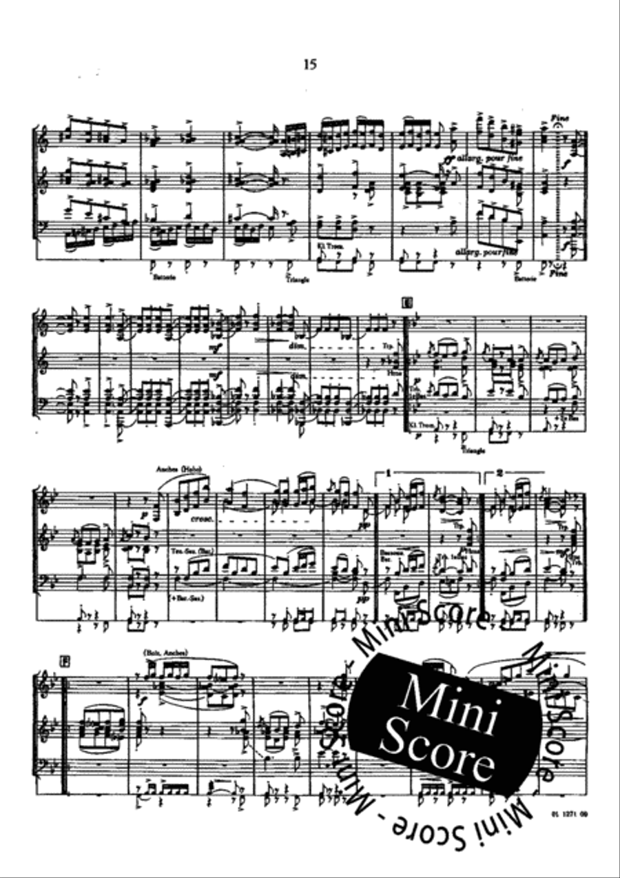 Trois Pieces Pittoresques Concert Band scores gallery preview page 19
