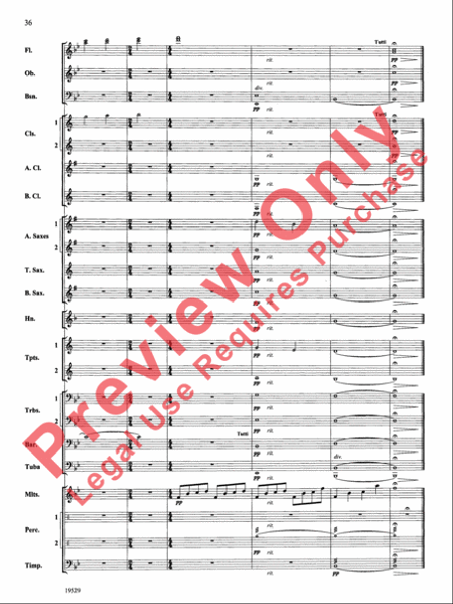 The Road Unknown Concert Band scores gallery preview page 37
