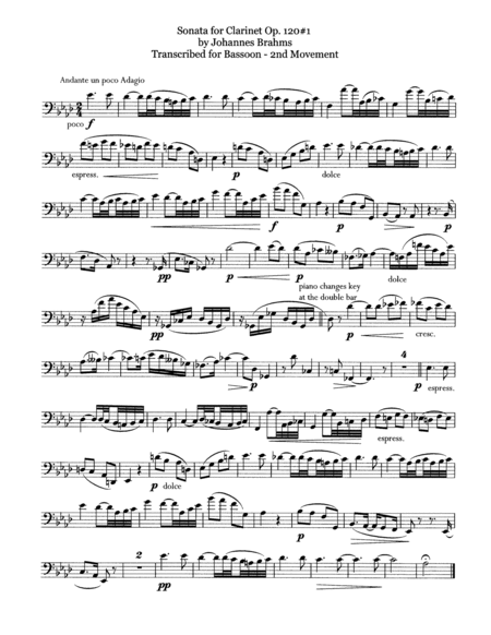Brahms Sonata 1 for Bassoon
