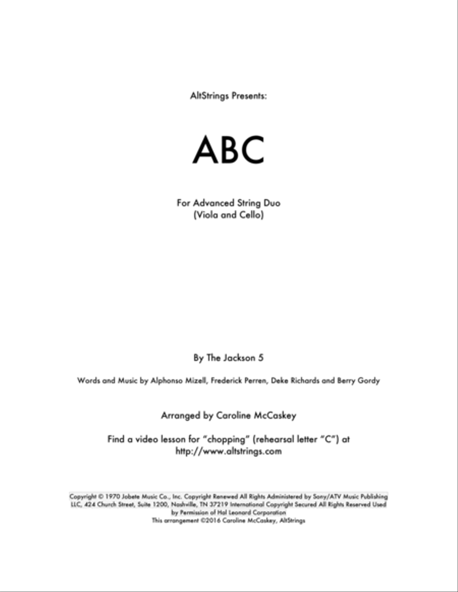 ABC ABC String Duet scores gallery preview page 1