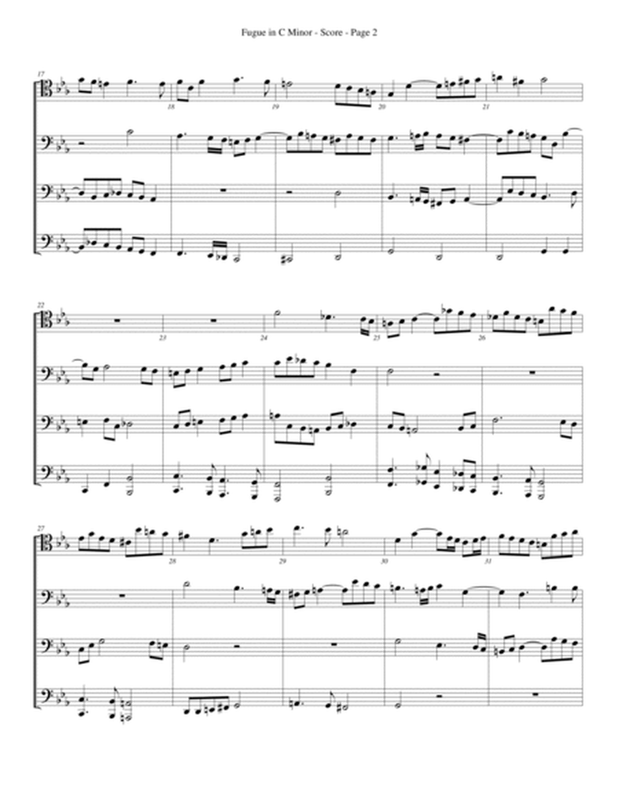 Fugue in C Minor for Trombone or Low Brass Quartet