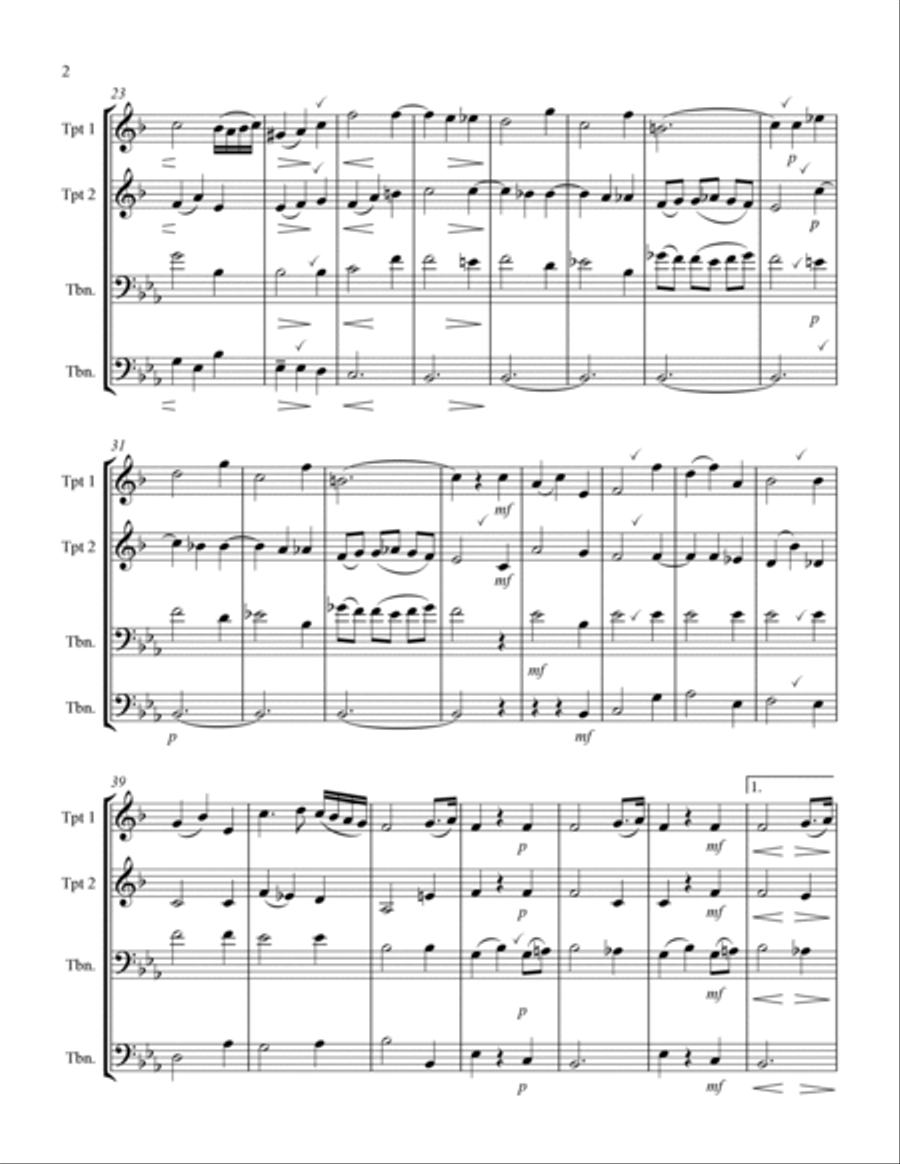 Schubert's Theme Schubert's Theme Brass Ensemble scores gallery preview page 2