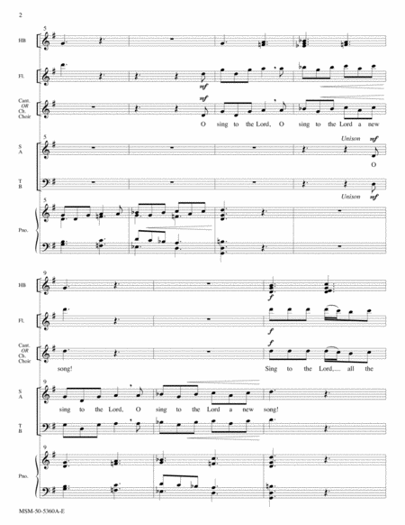 O Sing to the Lord a New Song (Downloadable Full Score) image number null