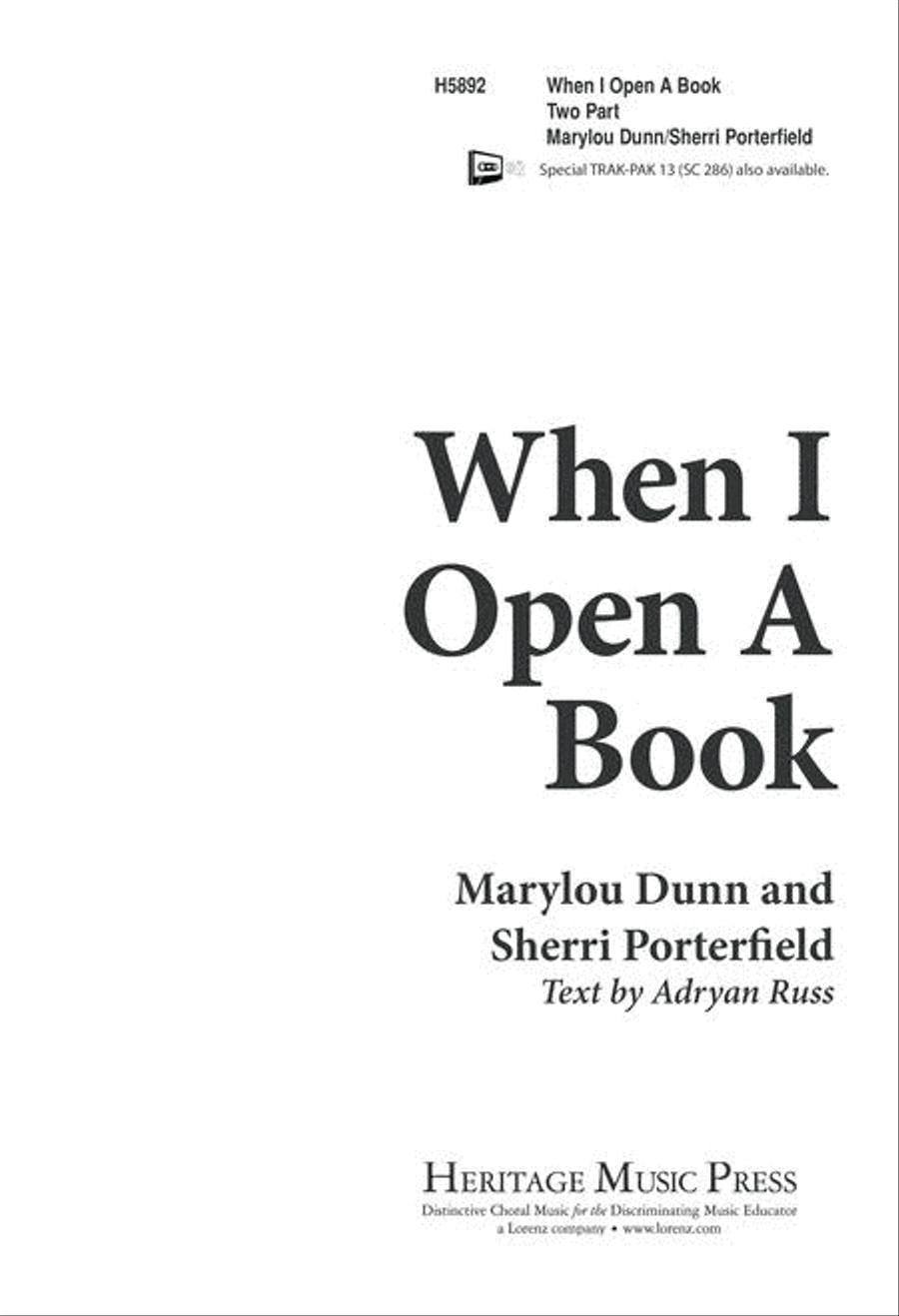 When I Open a Book