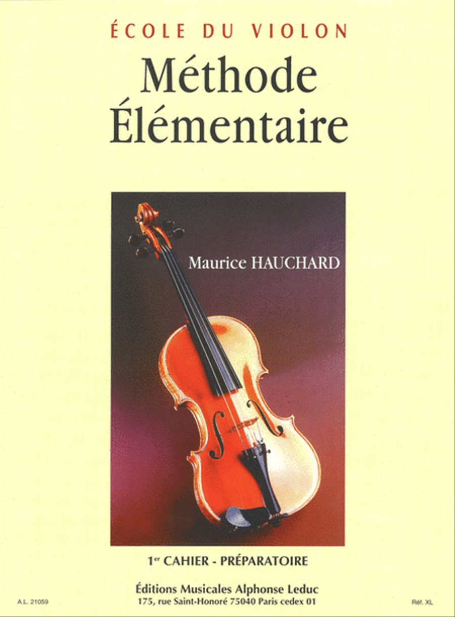 Book cover for Methode Elementaire Vol.1 (violin Solo)