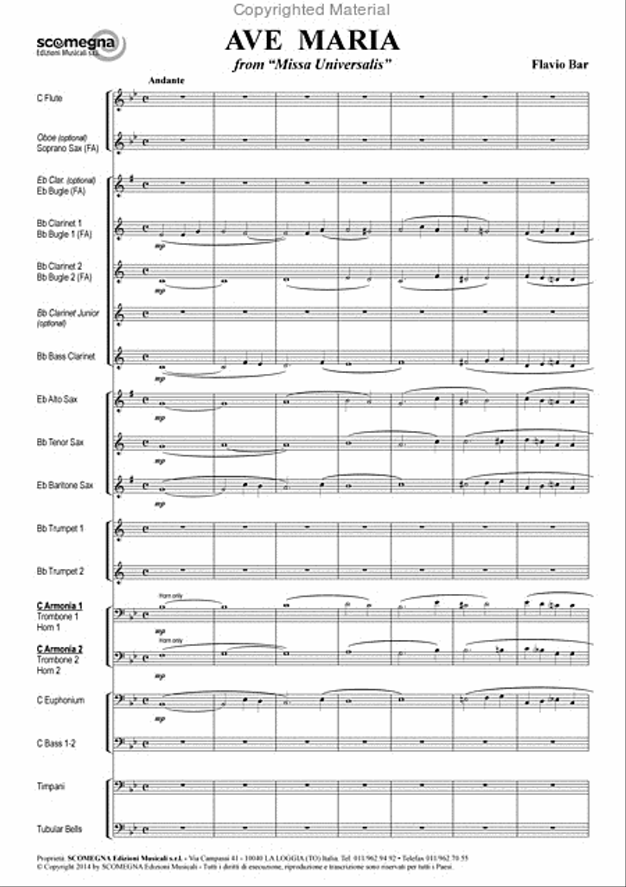 Ave Maria - Mater Dei Concert Band scores gallery preview page 3