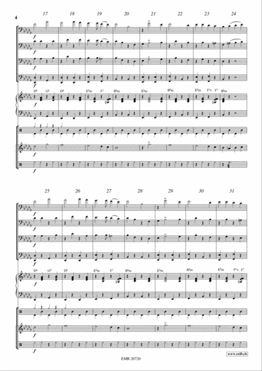 Memories Of Russia Euphonium Quartet scores gallery preview page 4