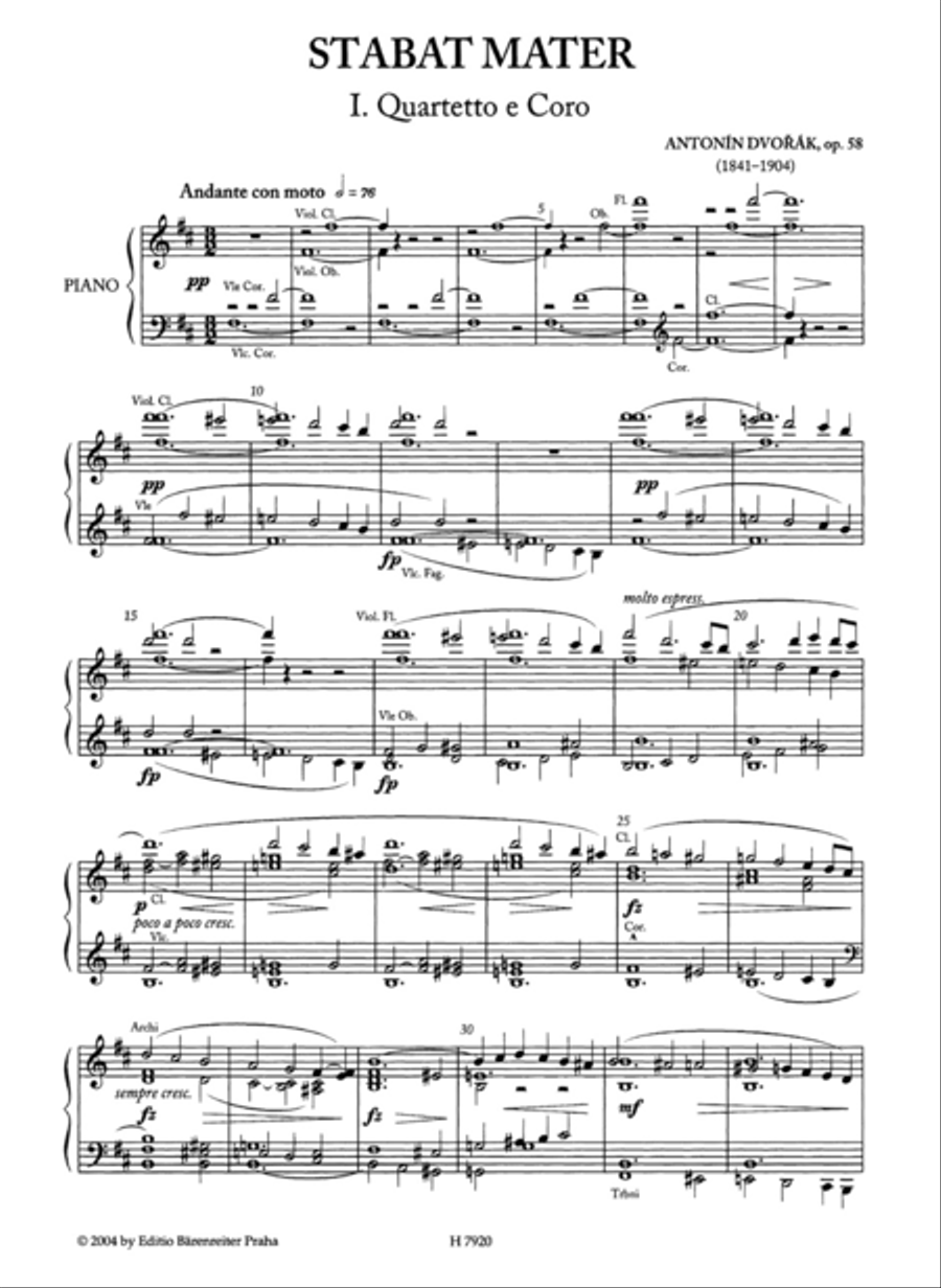 Stabat Mater, op. 58 4-Part scores gallery preview page 2