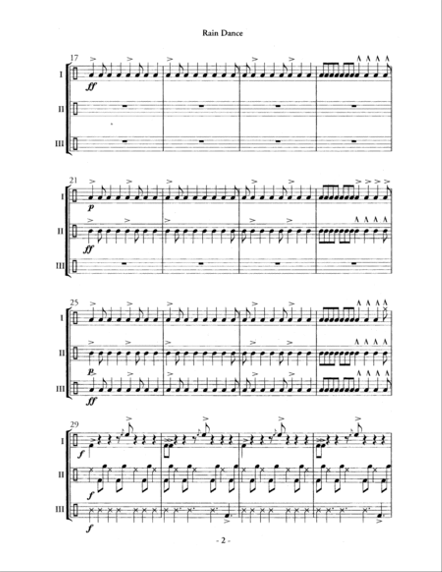 Rain Dance Rain Dance Percussion scores gallery preview page 3