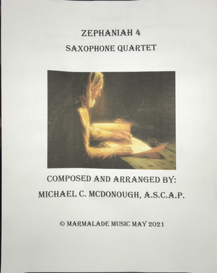 Zephaniah 4 Saxophone Quartet