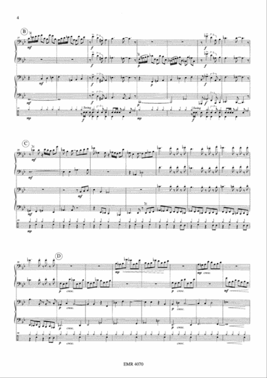 Mr. Bach Goes To Town Tuba Quartet scores gallery preview page 5