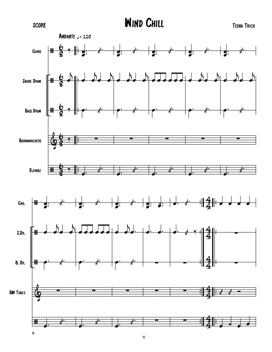 3-Wind Chill Percussion Ensemble scores gallery preview page 1
