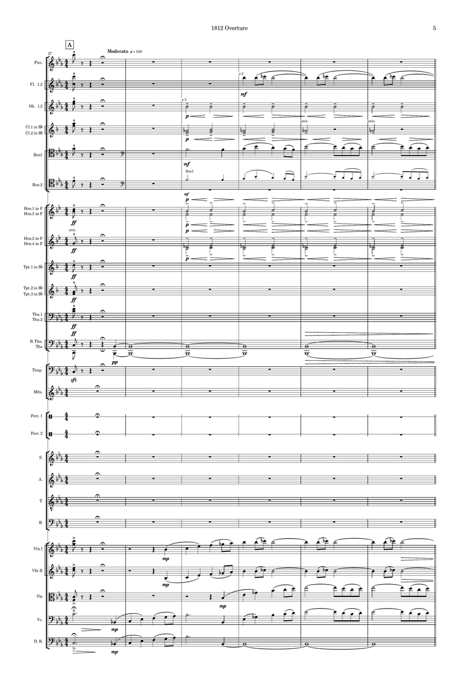 1812 Overture (Chorus Version) Choir scores gallery preview page 5