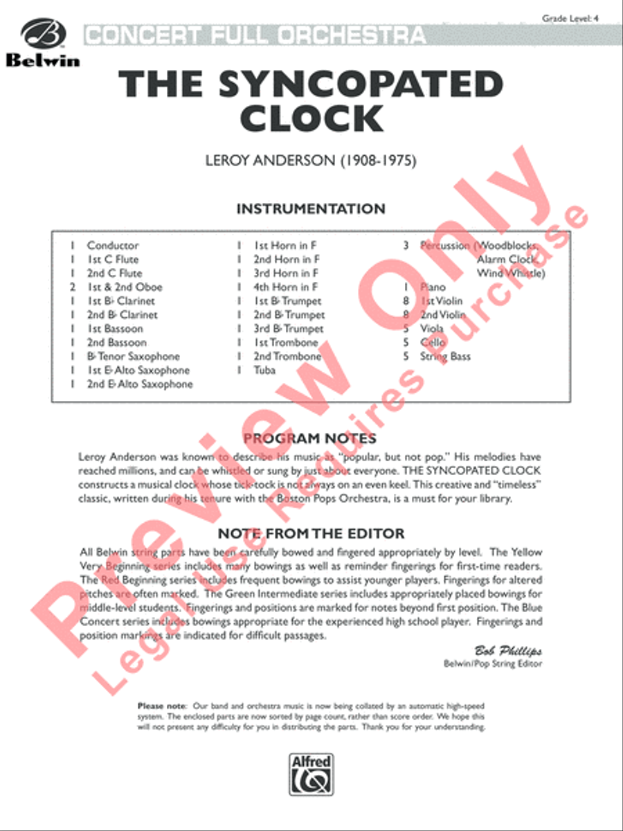 The Syncopated Clock Full Orchestra scores gallery preview page 2