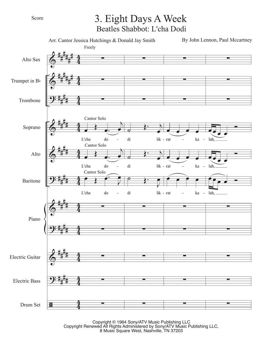 Eight Days A Week Voice scores gallery preview page 1