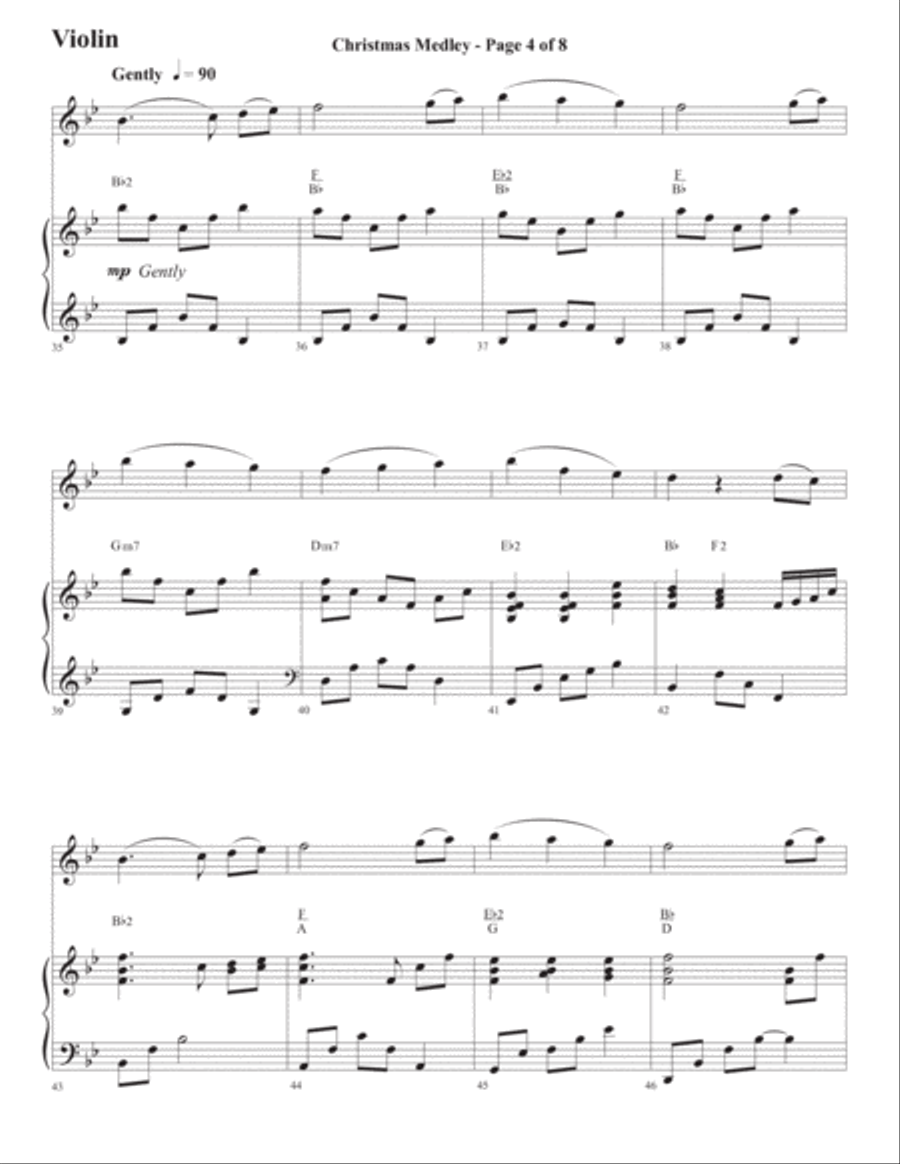Christmas Medley - Violin Violin Solo scores gallery preview page 5