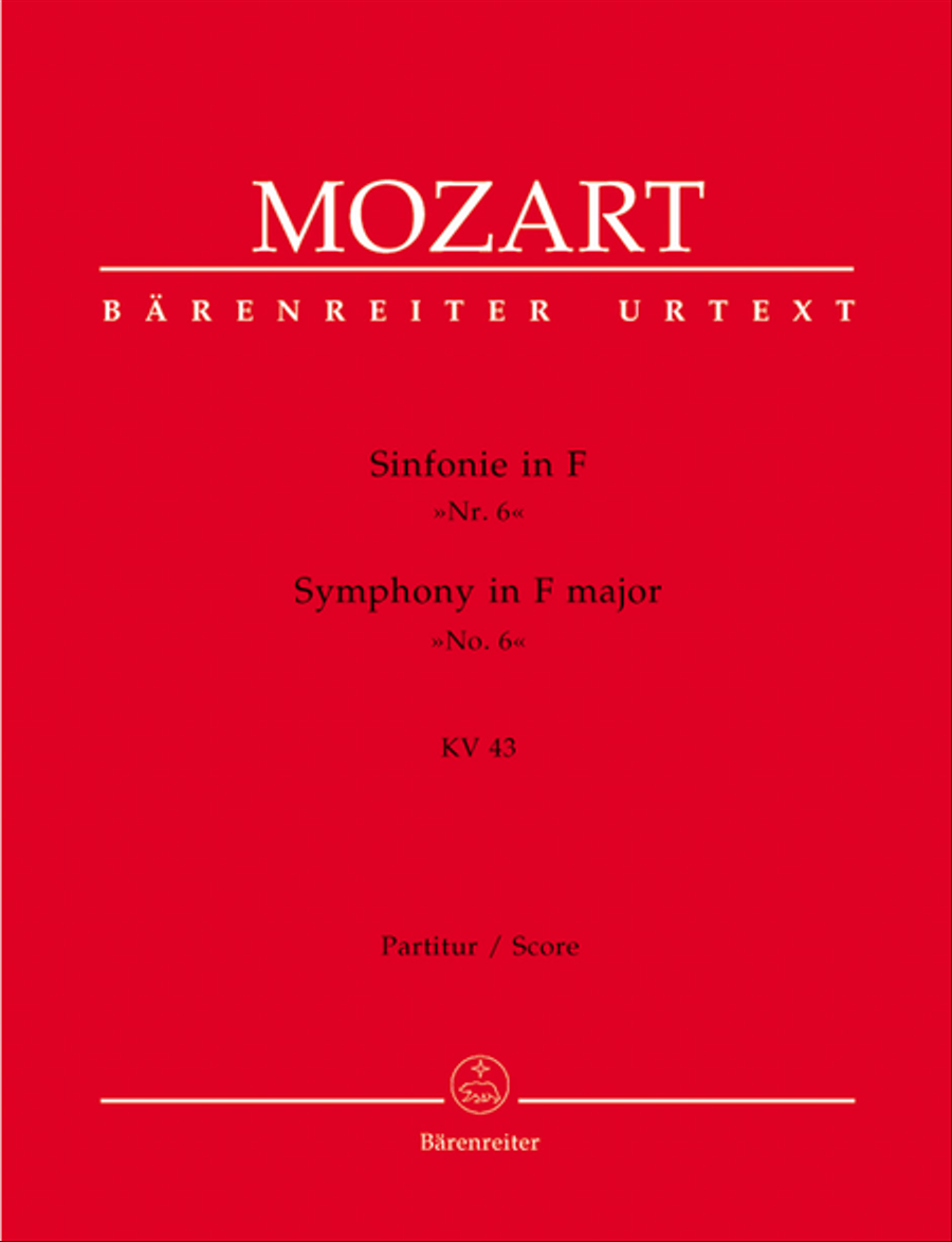 Symphony, No. 6 F major, KV 43