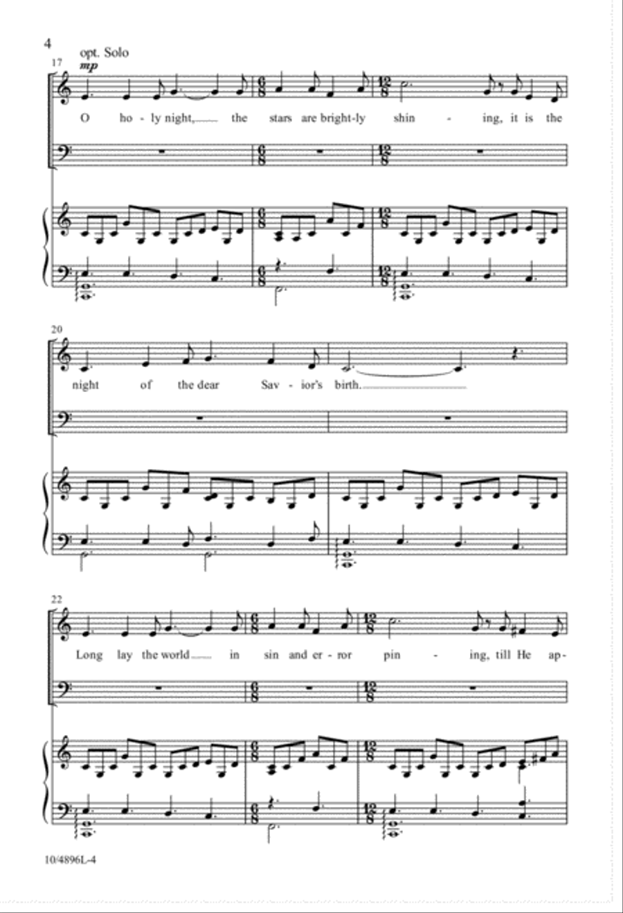 O Night Divine 4-Part scores gallery preview page 4