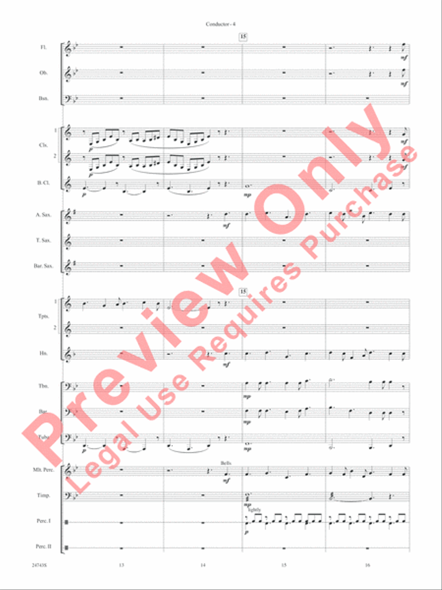 O Holy Night (Cantique de Noel) Concert Band scores gallery preview page 6