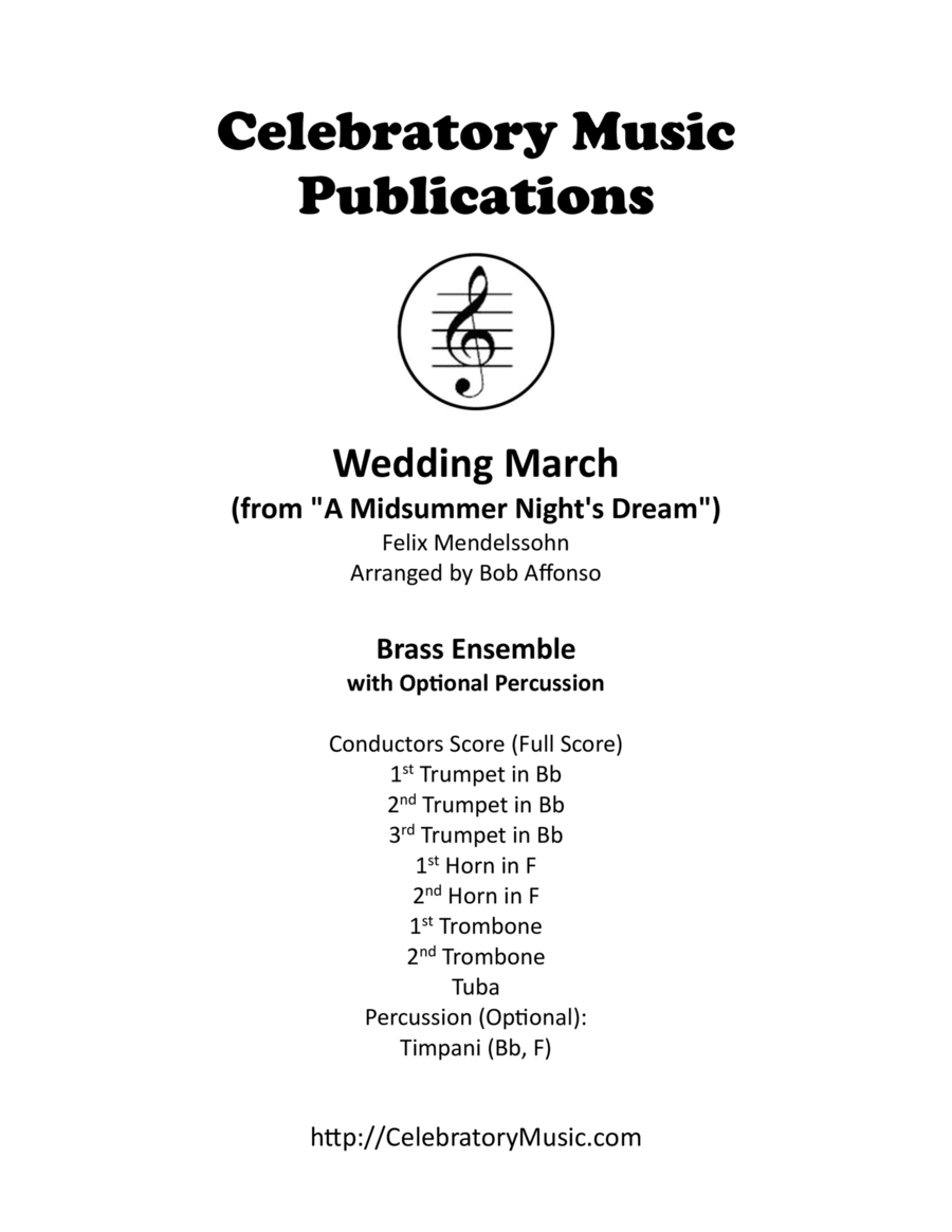 Wedding March Wedding March Brass Ensemble scores gallery preview page 1