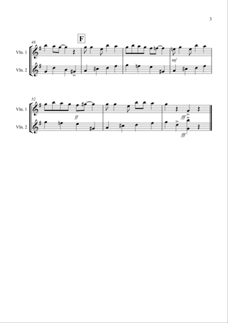 Burnie's Ragtime for Violin Duet String Duet scores gallery preview page 3