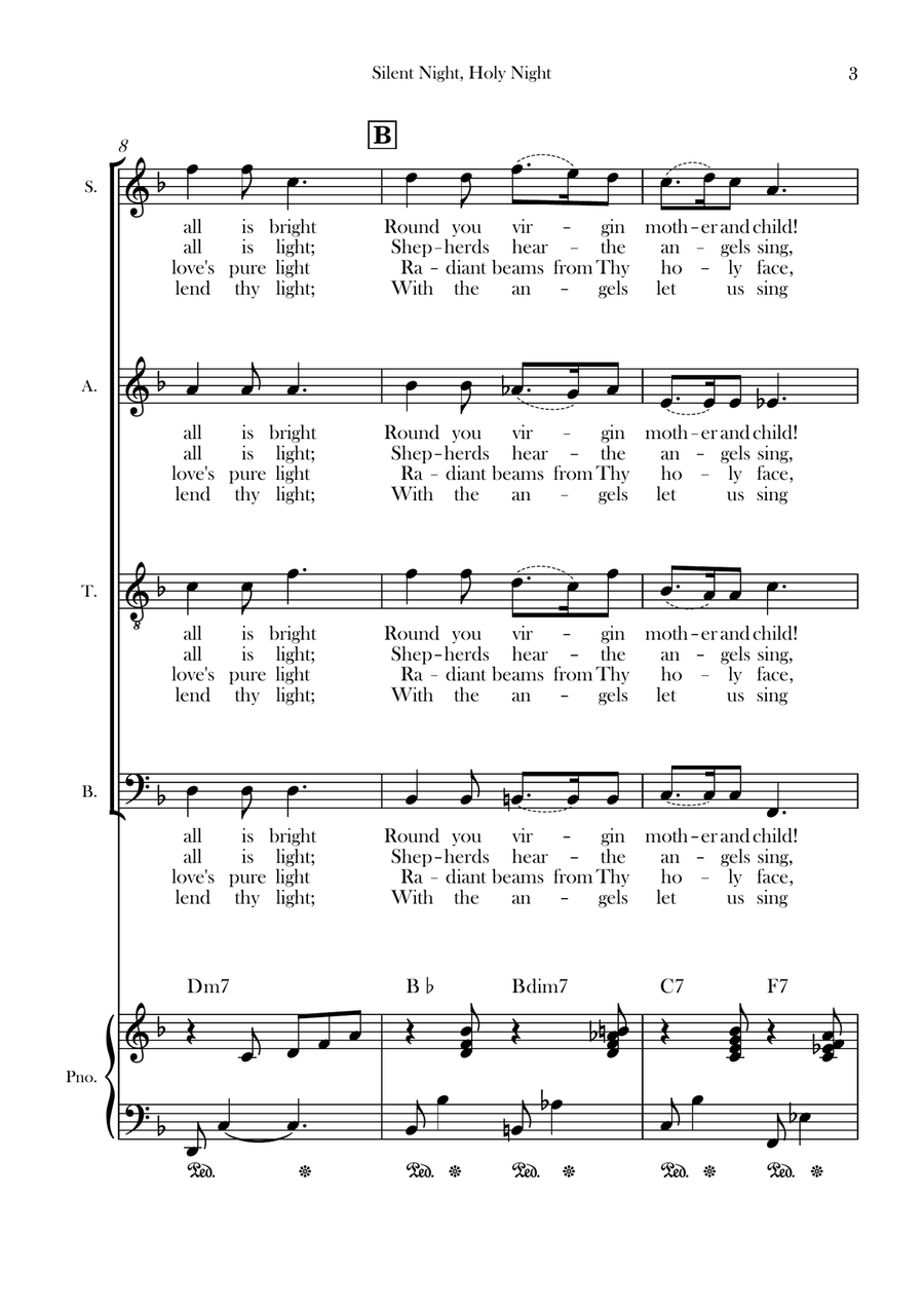 Silent Night, Holy Night Silent Night, Holy Night 4-Part scores gallery preview page 3