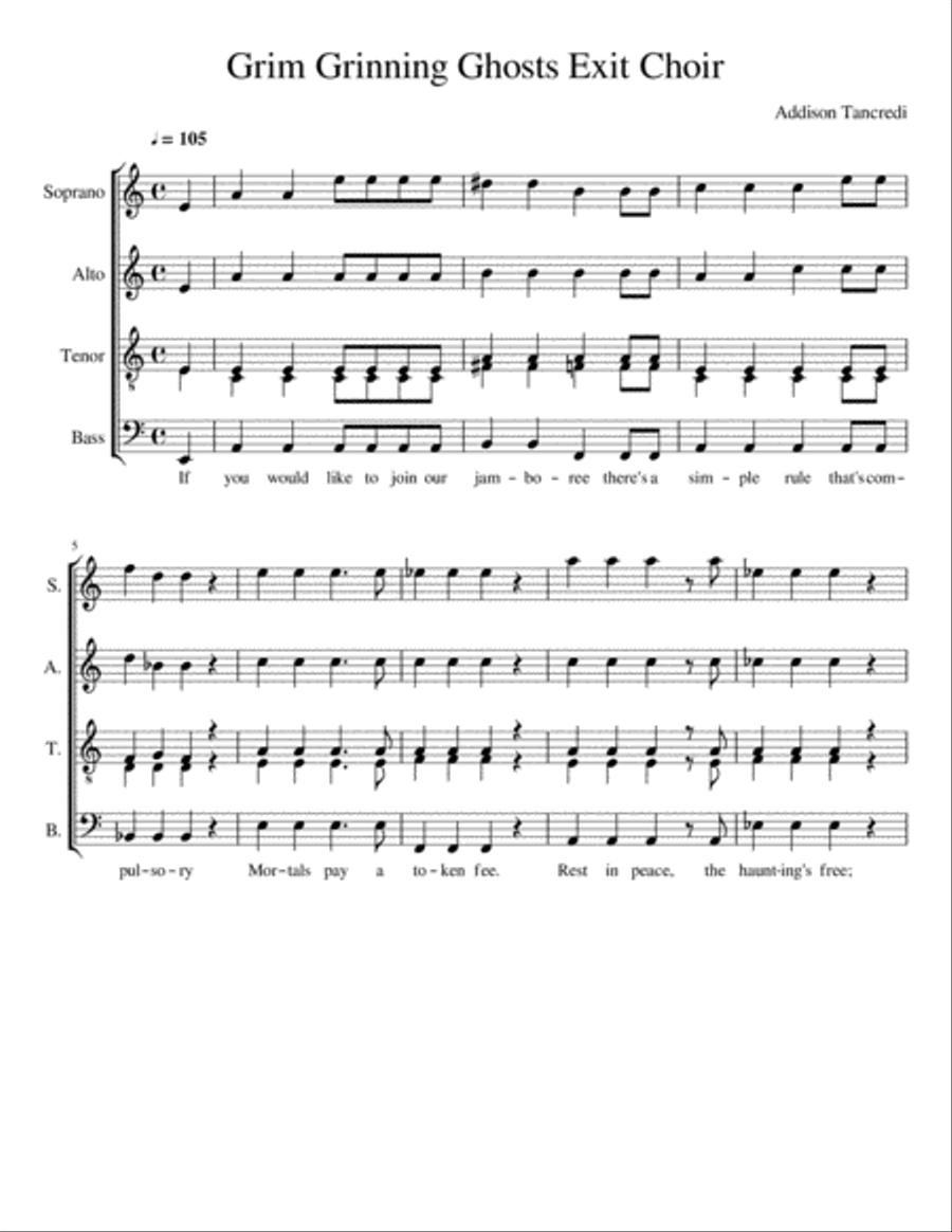 Grim Grinning Ghost Exit Choir image number null