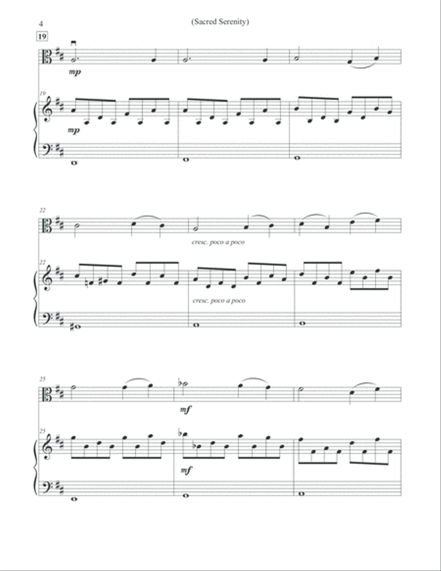 Sacred Serenity - Viola & Piano Viola scores gallery preview page 4