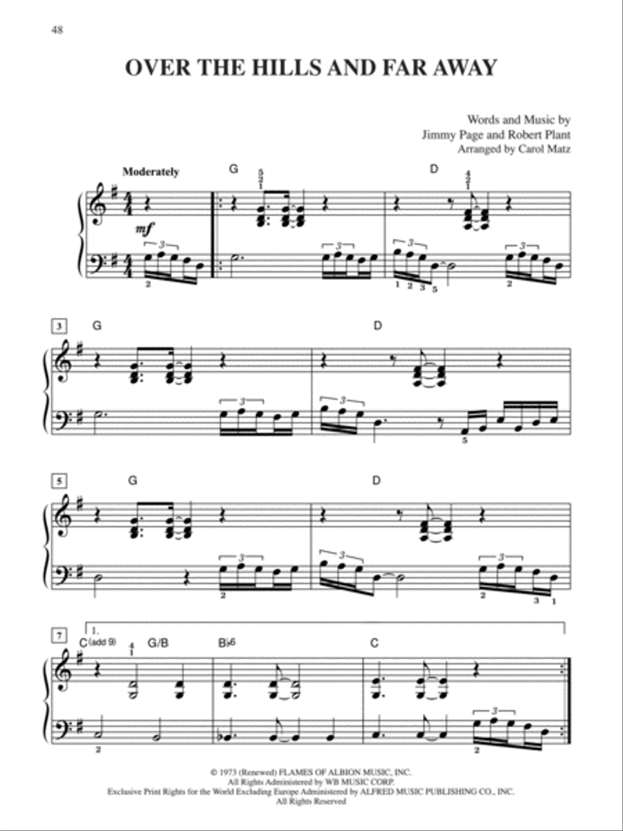 Led Zeppelin -- Selections from Mothership Easy Piano scores gallery preview page 5