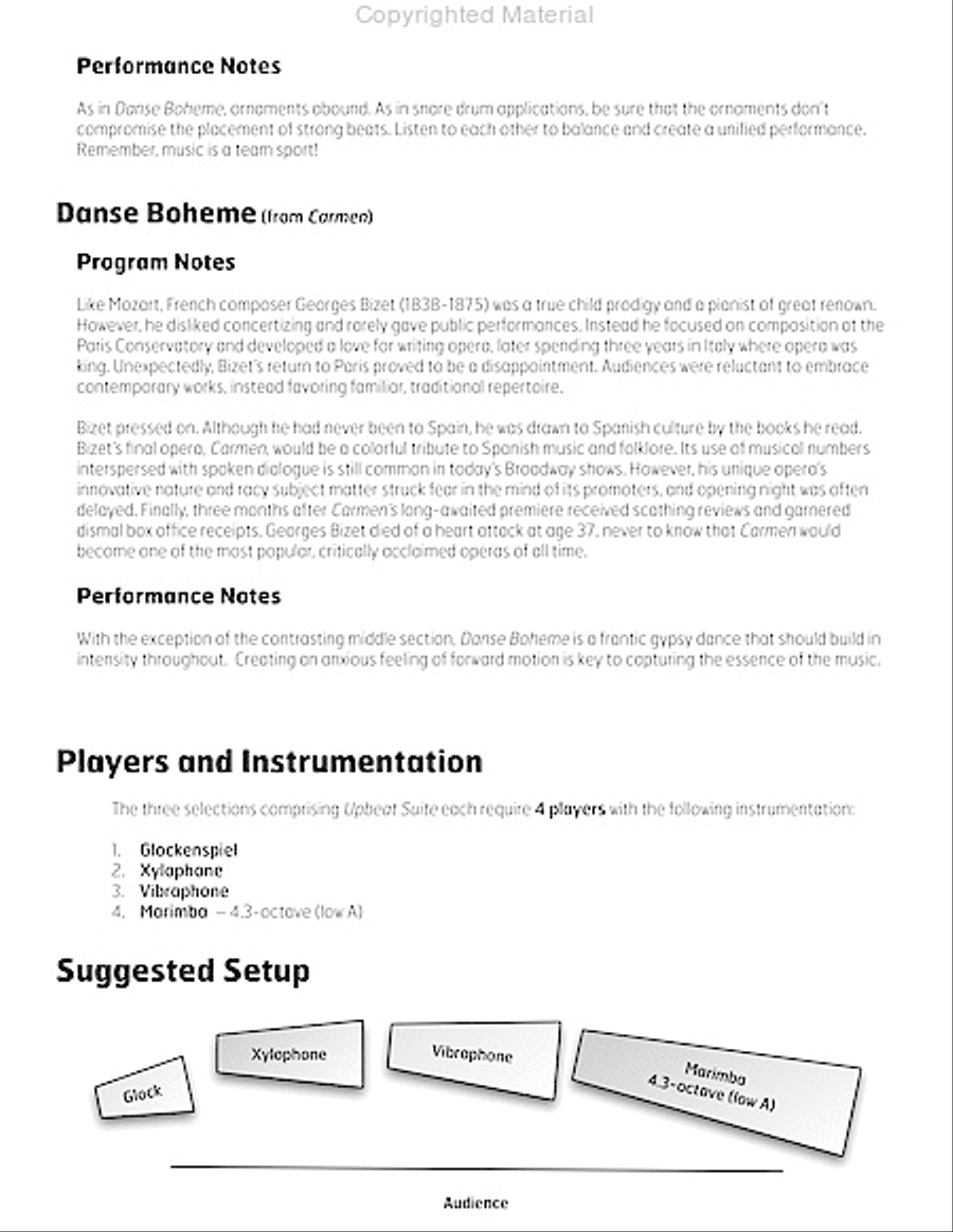 Upbeat Suite Upbeat Suite Percussion Ensemble scores gallery preview page 4