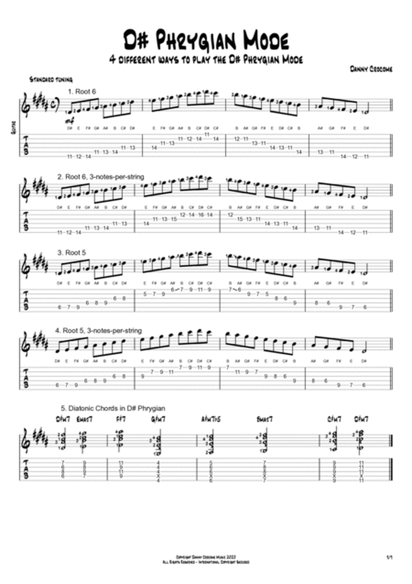 The Modes of B Major (Scales for Guitarists)