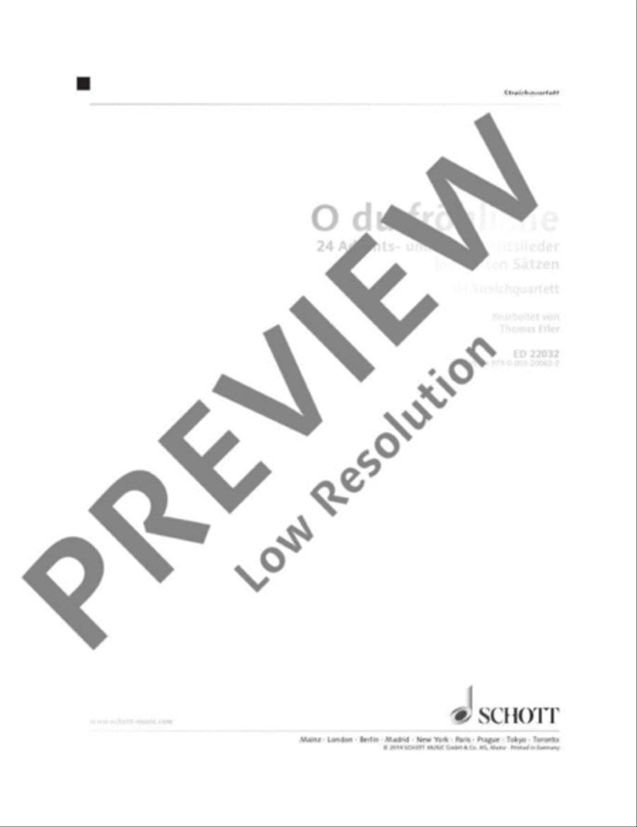 Oh du fröhliche Oh du fröhliche String Quartet scores gallery preview page 2