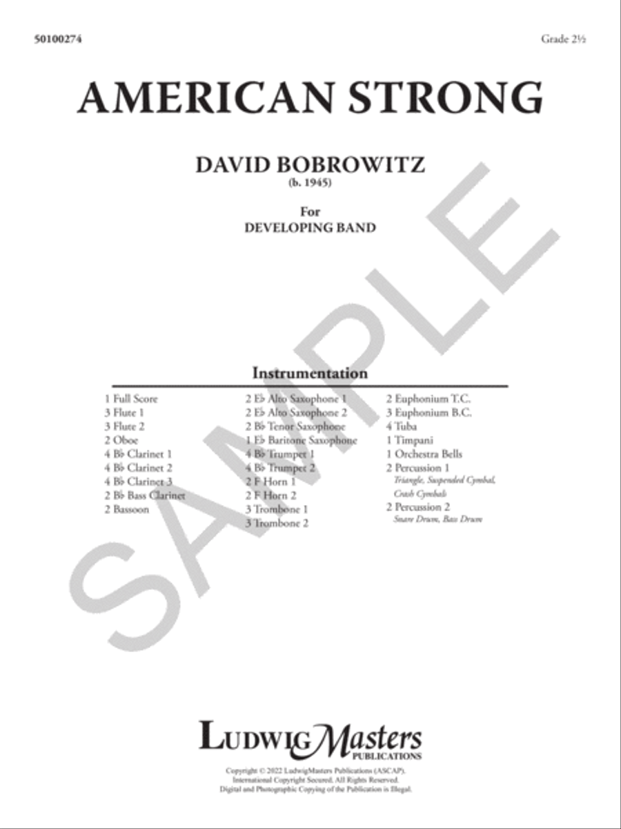 American Strong Concert Band scores gallery preview page 2