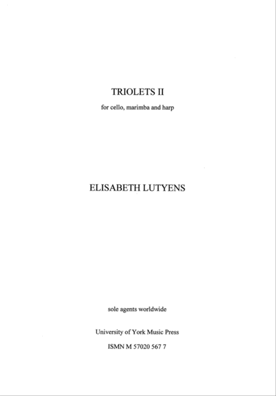 Triolet II Op.160 Cello scores gallery preview page 1