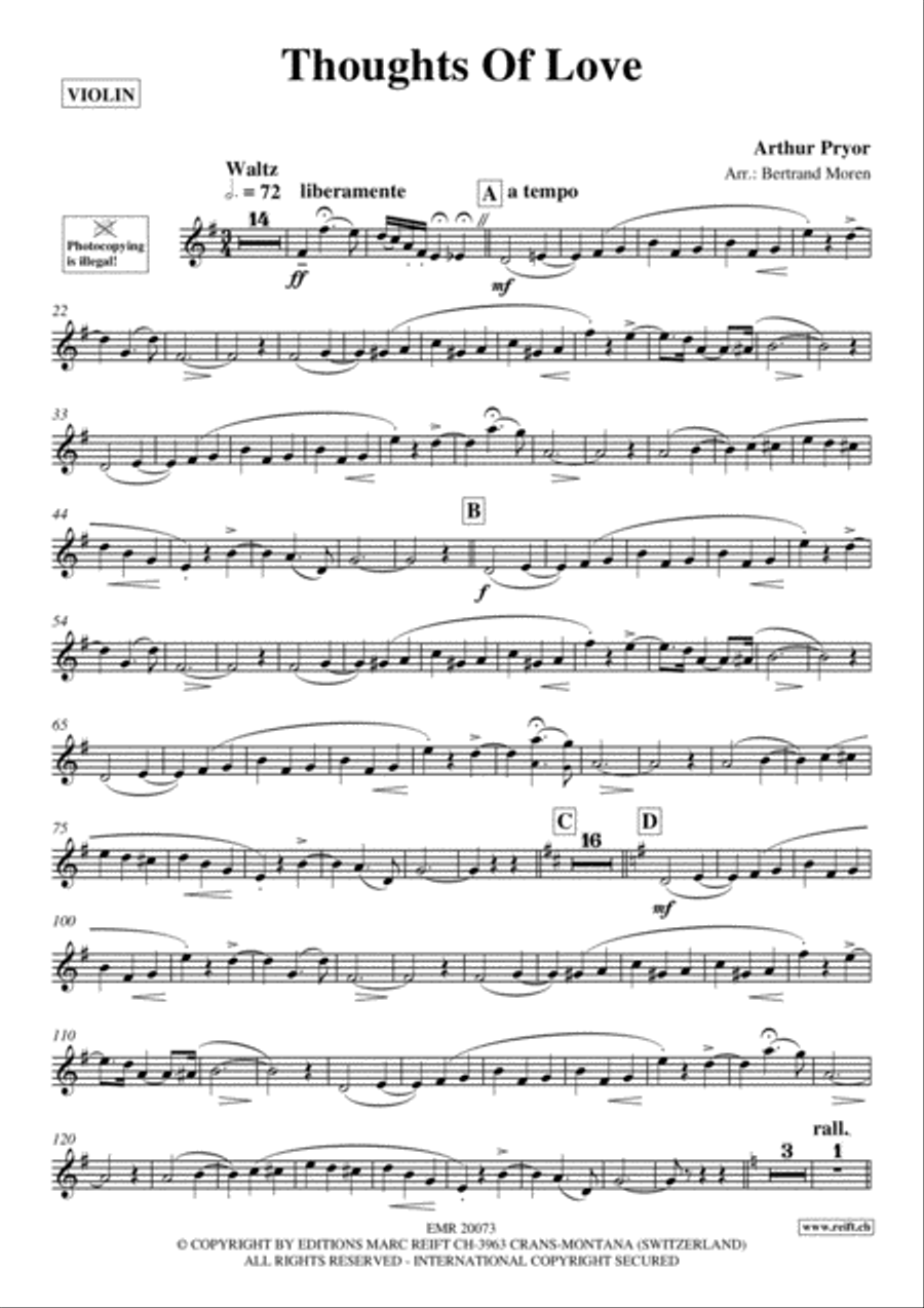 Thoughts Of Love Violin Solo scores gallery preview page 2