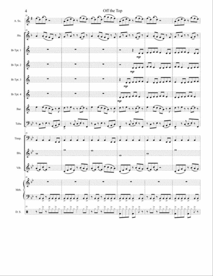 Off the Top Large Ensemble scores gallery preview page 4