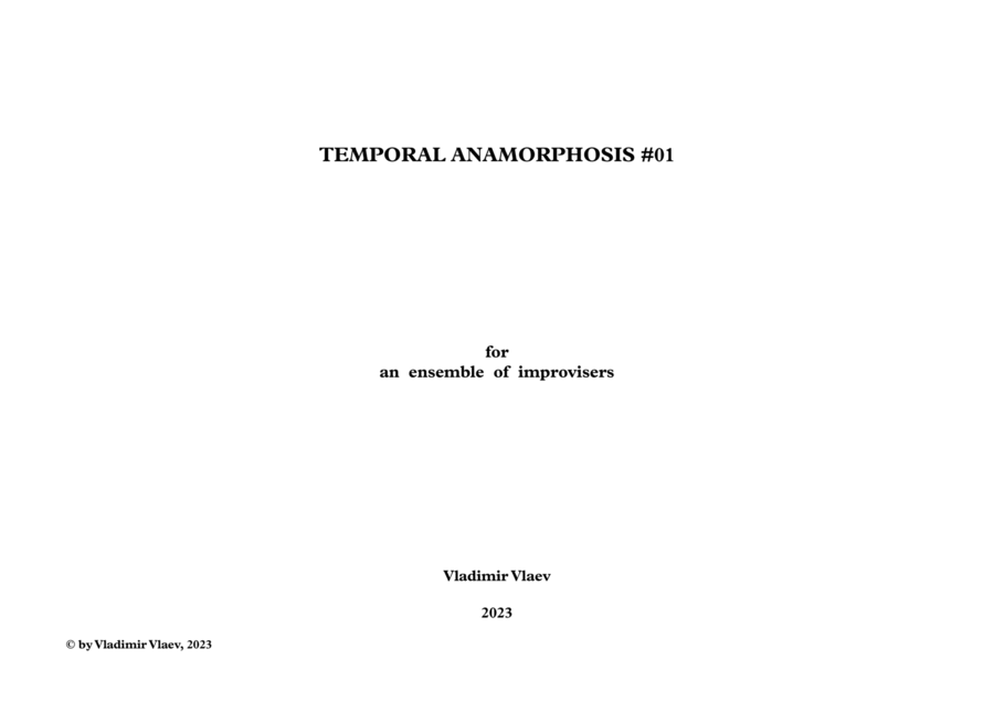 Anamorphosis #01 - Score Only Chamber Music scores gallery preview page 1