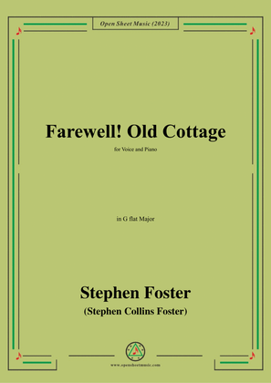 Book cover for S. Foster-Farewell!Old Cottage,in G flat Major