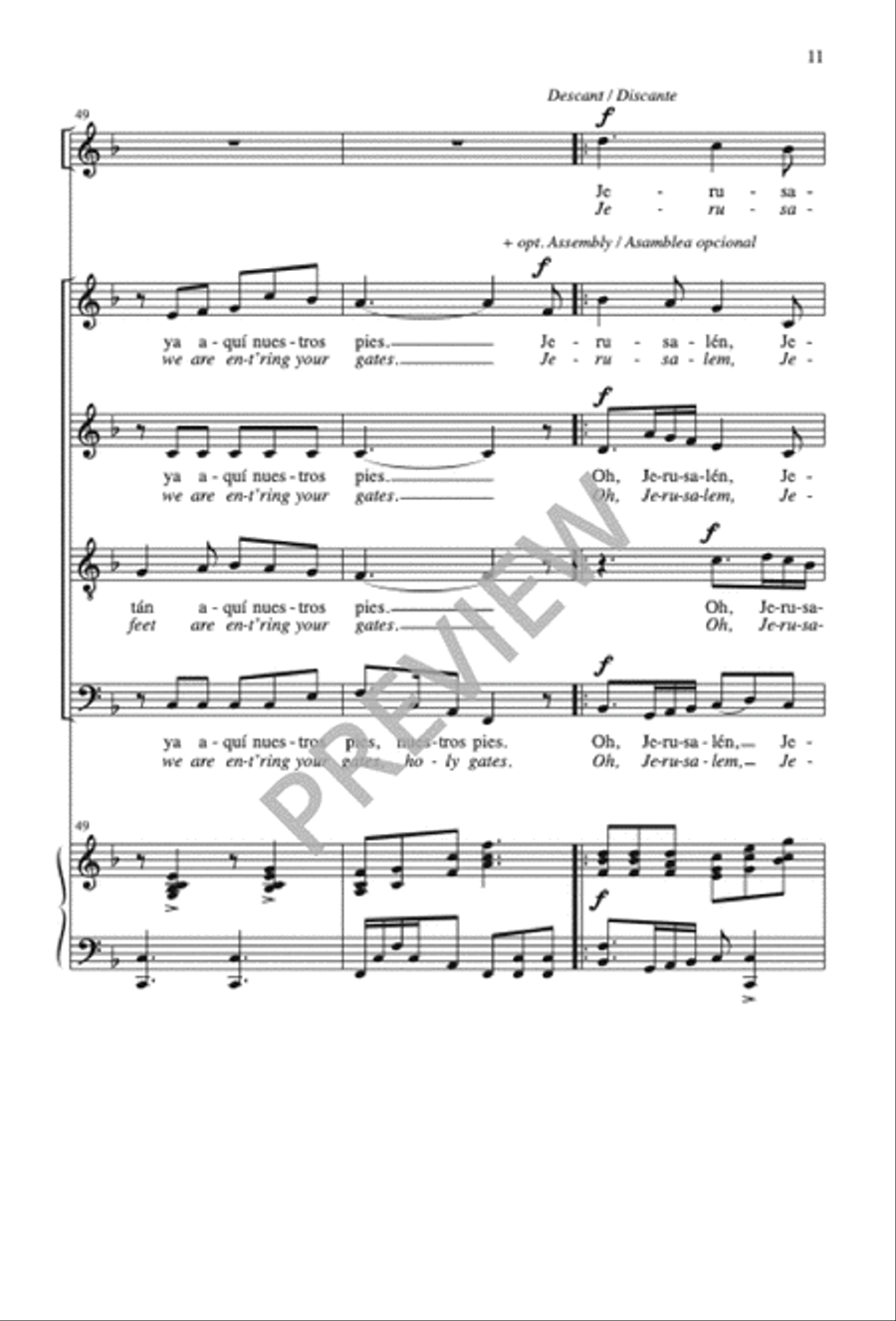 Me Alegré / I Was Glad 4-Part scores gallery preview page 12
