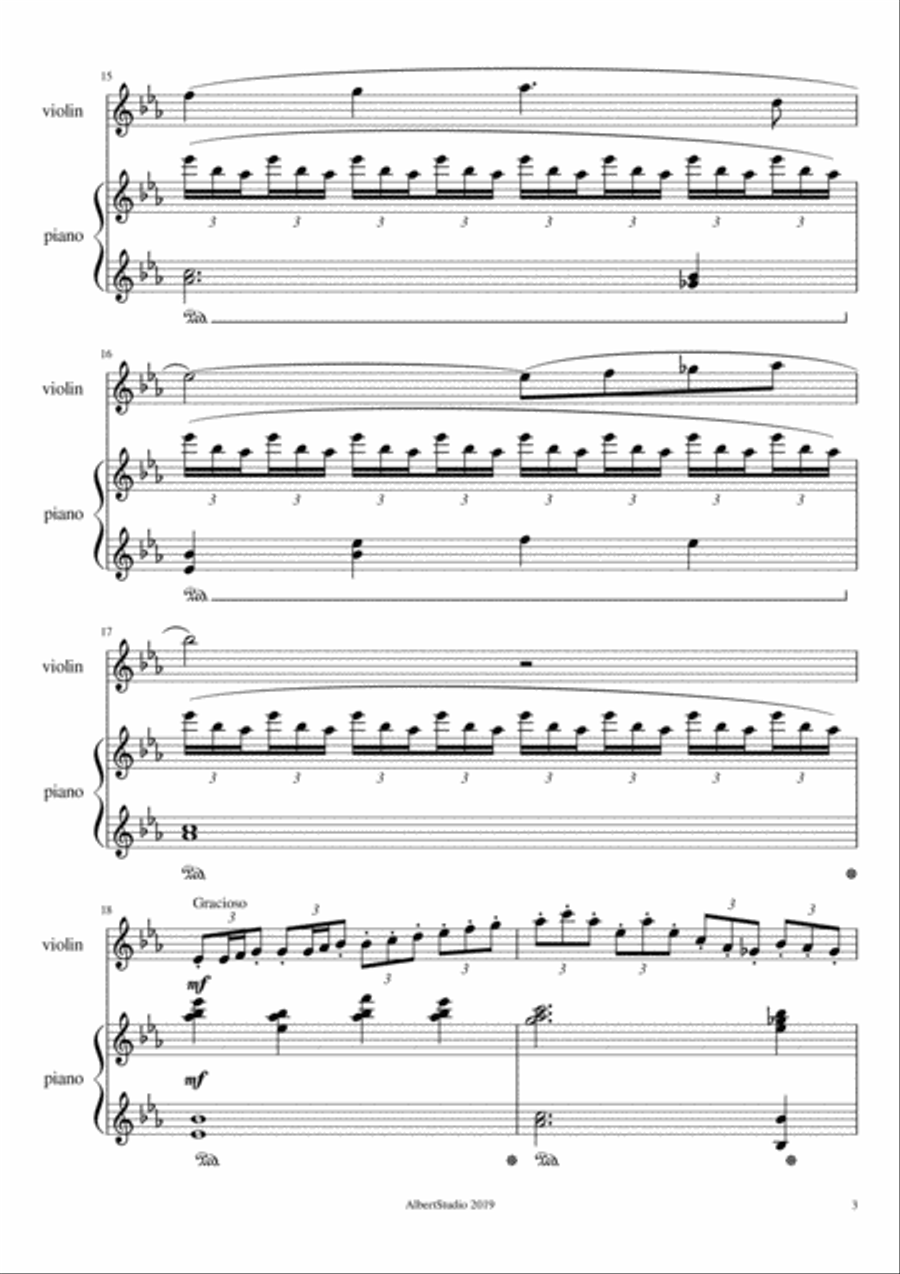 Roses Roses Violin Solo scores gallery preview page 3