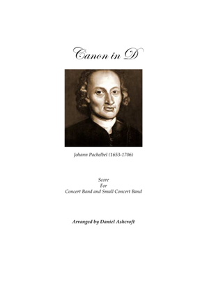 Pachelbel's Canon in D - Score Only