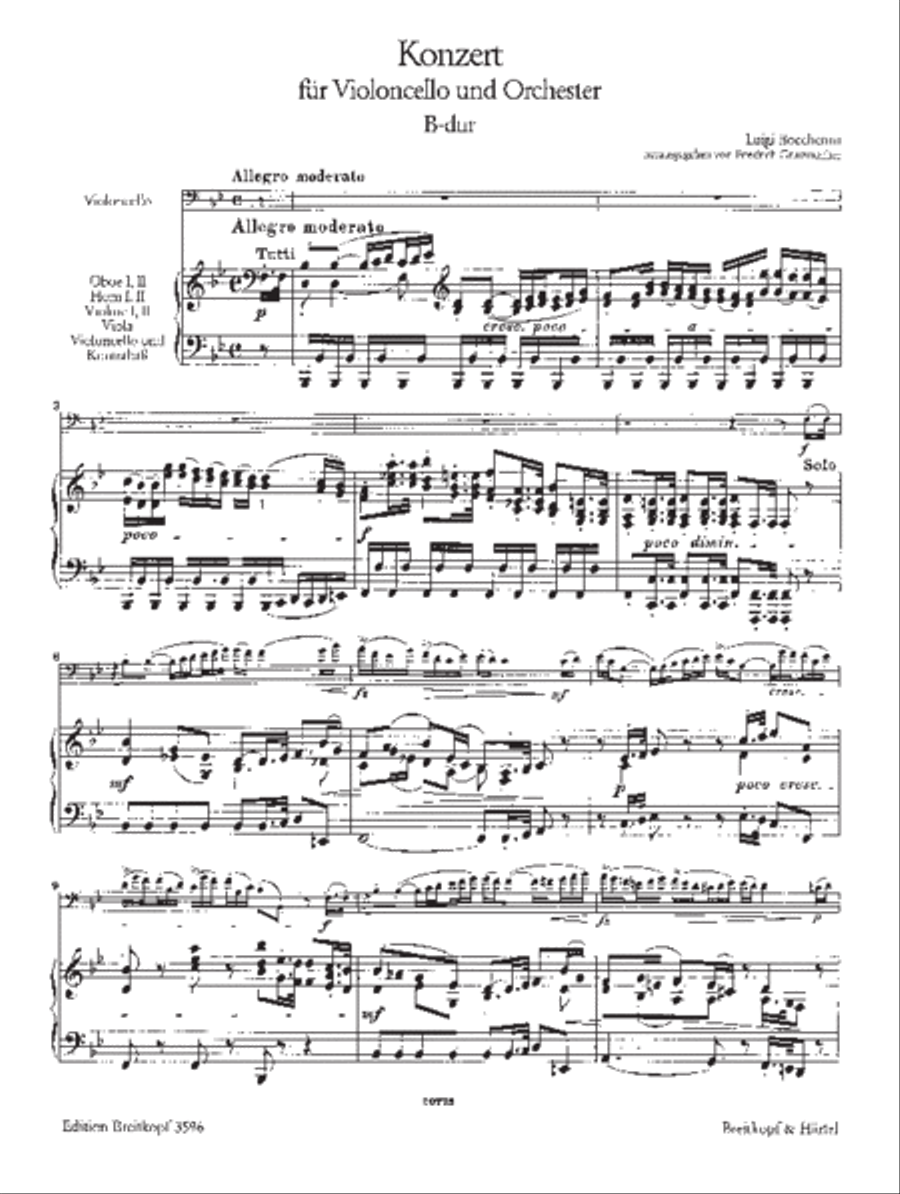 Violoncello Concerto in B flat major Piano Accompaniment scores gallery preview page 2