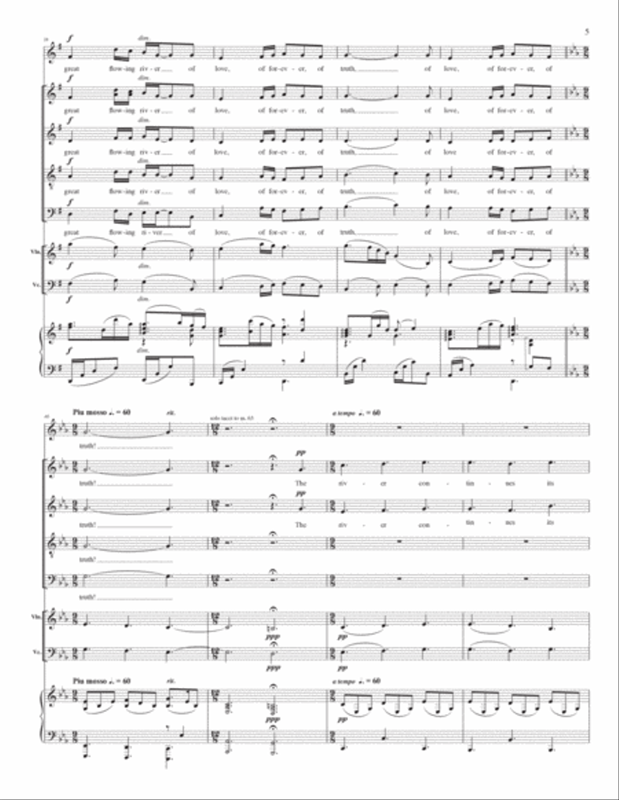 Great Flowing River (for SATB) - Full Score 4-Part scores gallery preview page 5