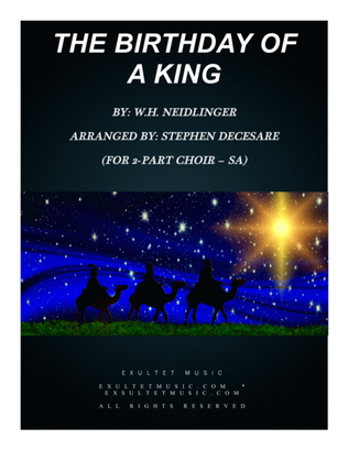Book cover for The Birthday Of A King (for 2-part choir - (SA)