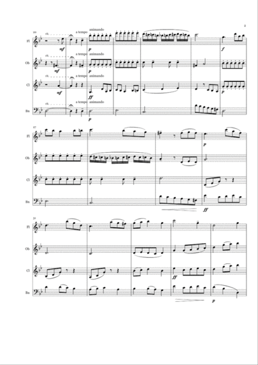 Solitude- for Wind Quartet Woodwind Quartet scores gallery preview page 2