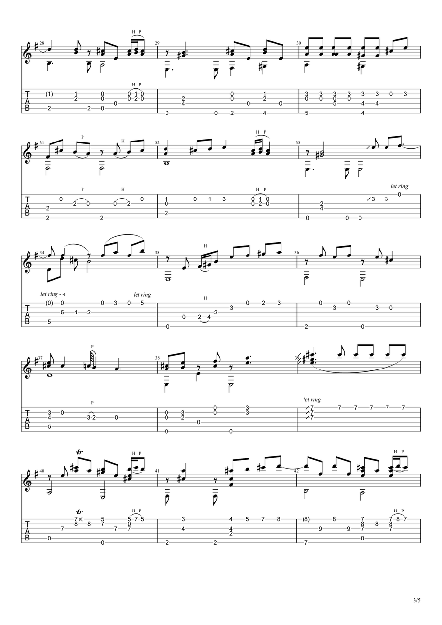How Deep Is Your Love from the Motion Picture SATURDAY NIGHT FEVER Electric Guitar scores gallery preview page 3